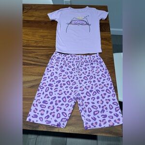 Purple Kitten pajamas for girls size 8